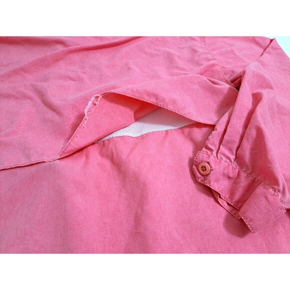 Tarpon Wear Vented Fishing Shirt Pink Roll Up Sleeves Boating Nylon USA Made - Picture 7 of 10